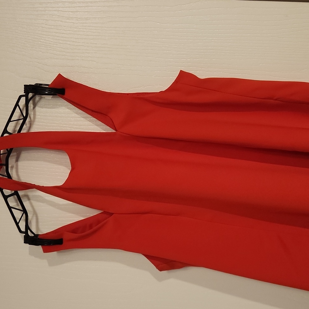 Trina Turk Reddish-Orange Sleeveless Top With Halter, V Shape In The Back